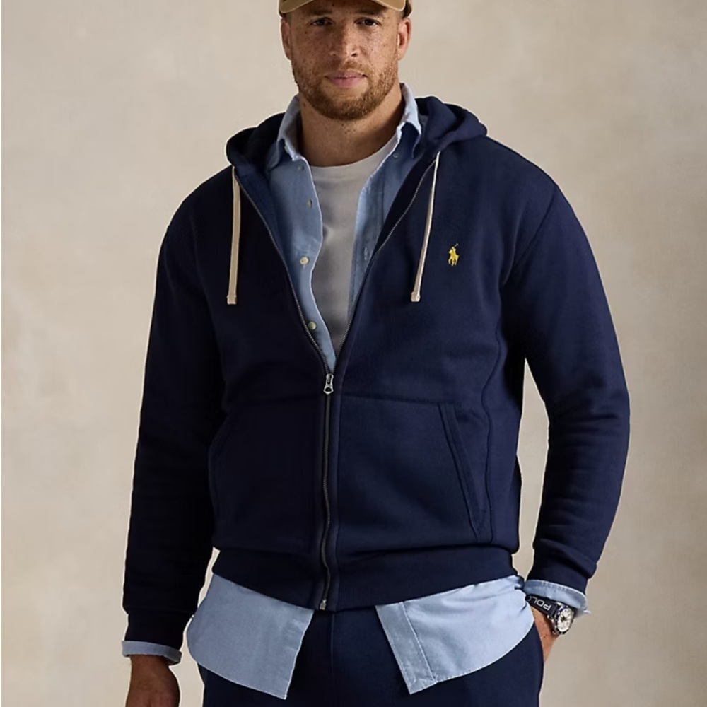 Polo by Ralph Lauren Men's Navy Full Zip Hoodie Size 2XLT